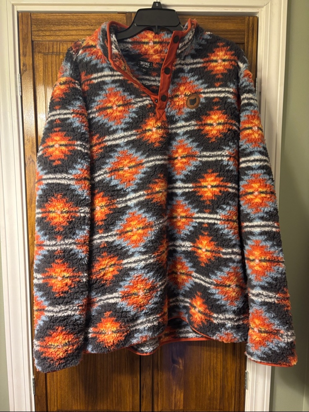 Home Free Orange Multi Sherpa Jacket
